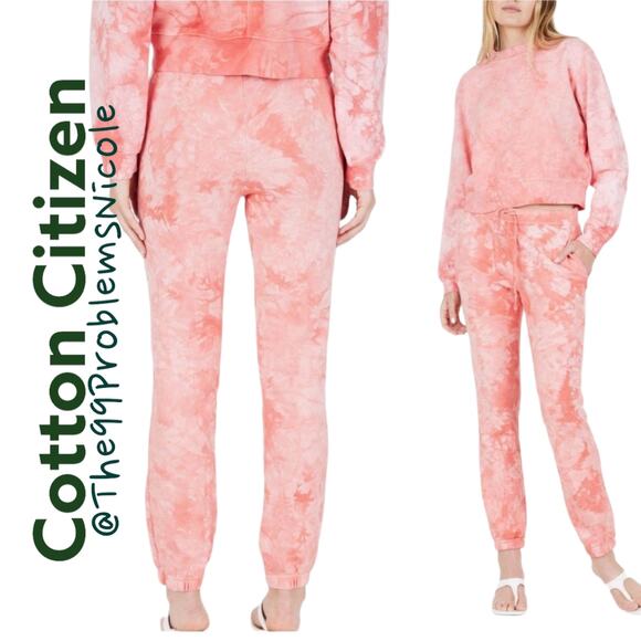 Cotton Citizen Milan Sweats in Dahlia Crystal Splatter - Picture 6 of 12
